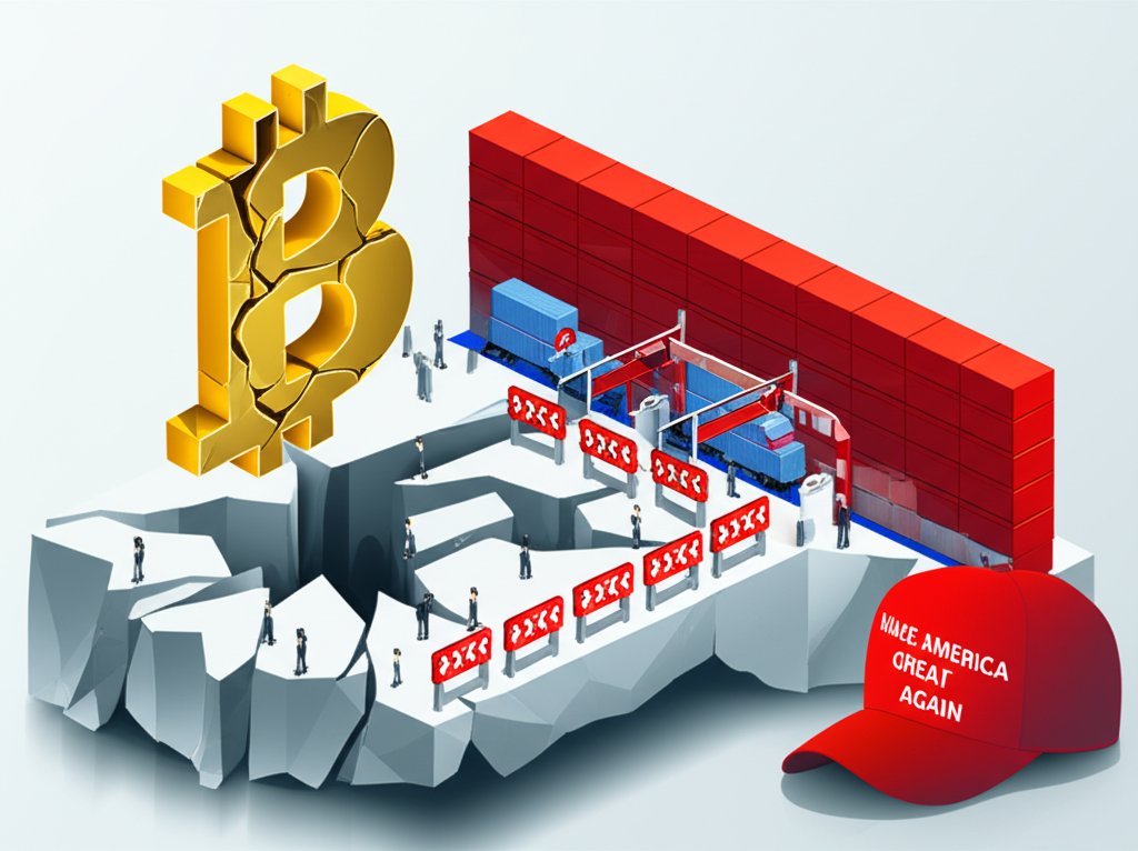 Bitcoin drops as Trump's tariff threats fuel trade war fears.