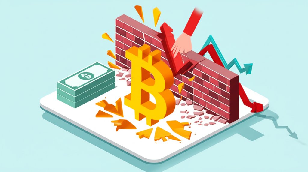 Bitcoin price drops due to Trump's trade war tariff threat.