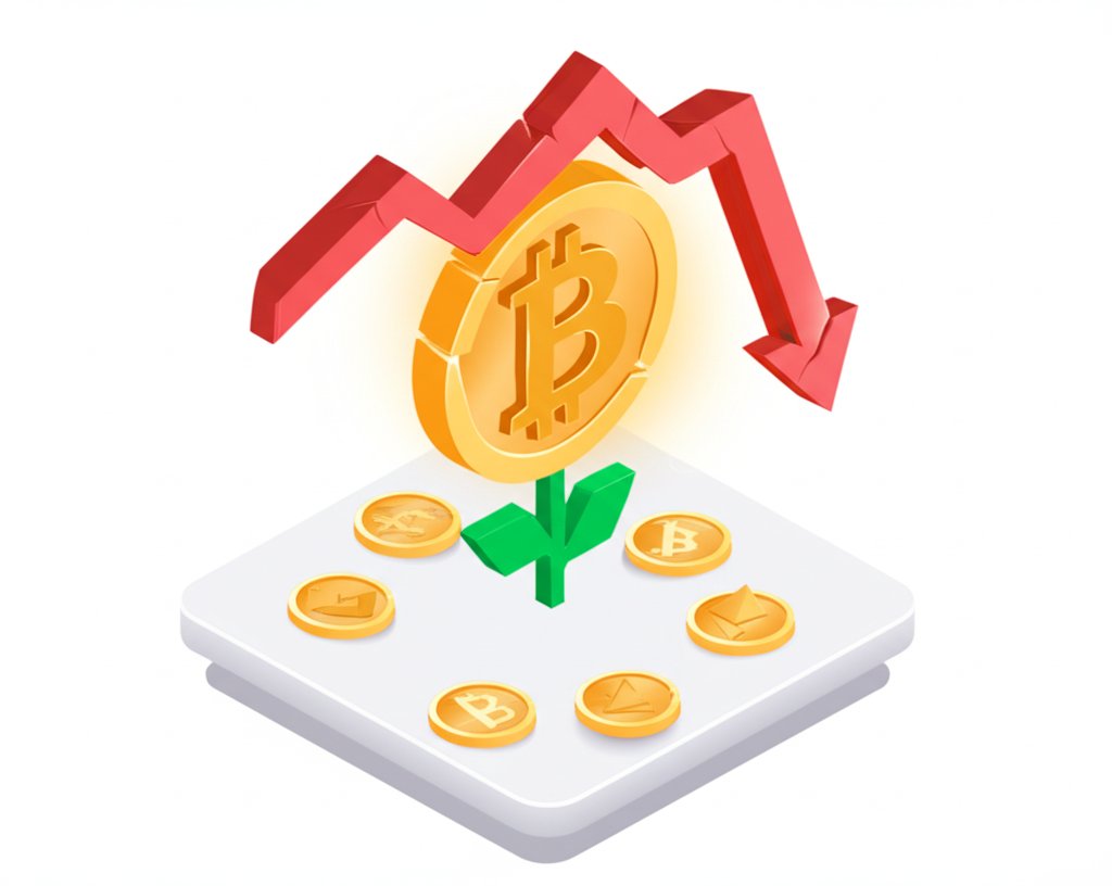 Explaining crypto market plunge, showing coin resilience amidst the downturn.