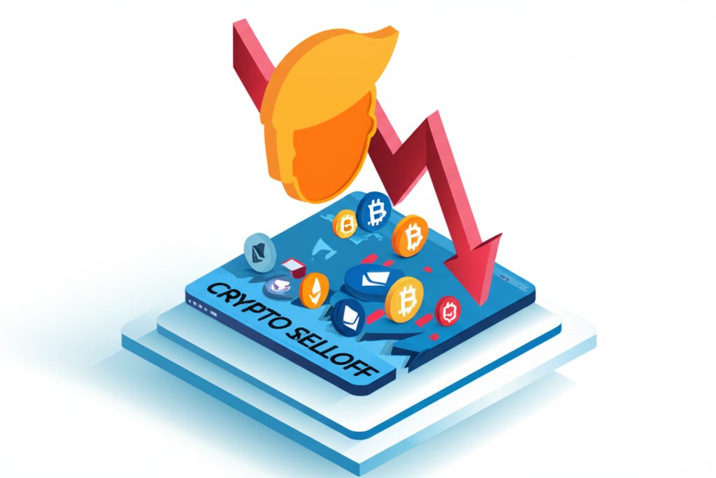 Crypto market selloff, jolted by Trump's tariff threat, creates widespread volatility.