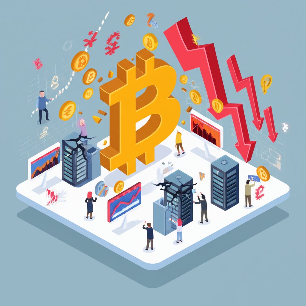 Cryptocurrency market crashing, showing record liquidations and what sparked the fall.