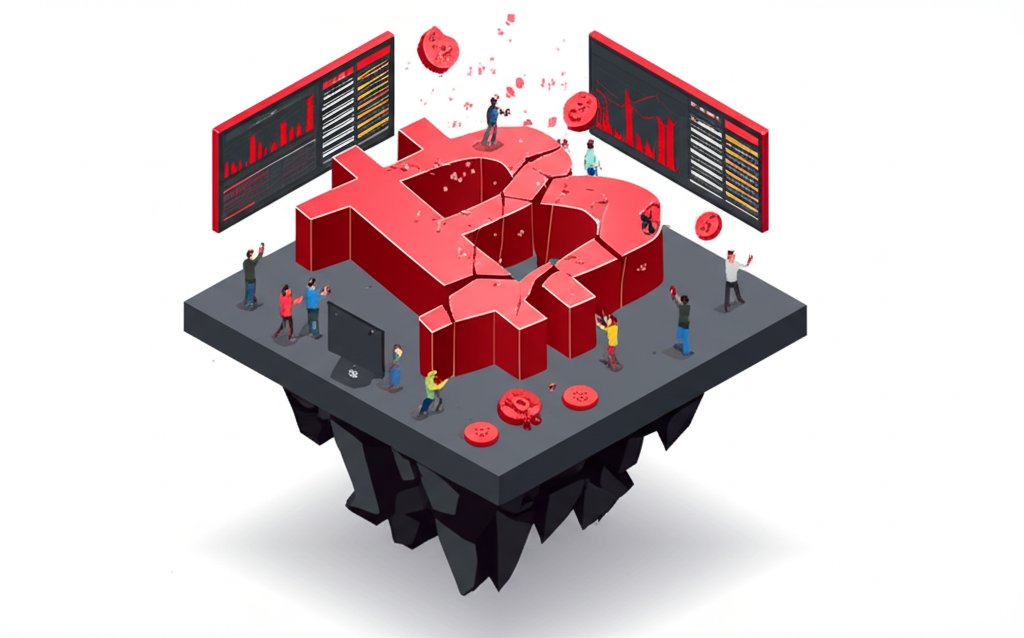 Cryptocurrency market sell-off: chart shows prices plummeting, sparking crash fears.