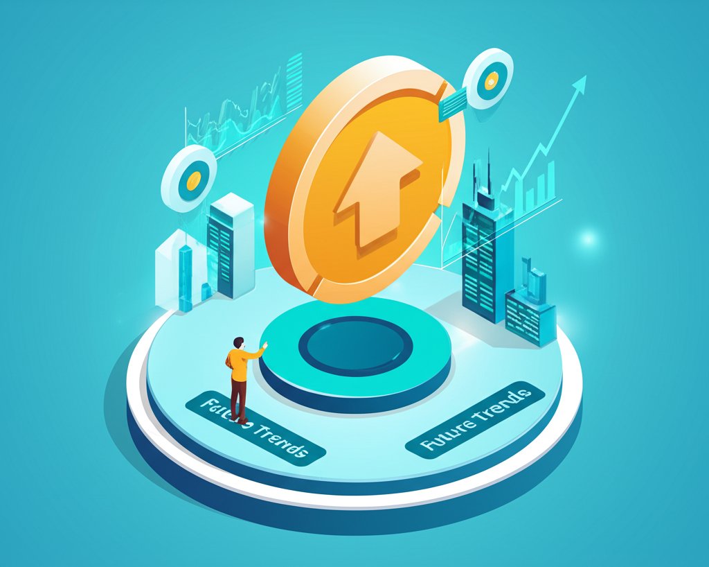 Crypto market chart predicting future price recovery and upward trend.