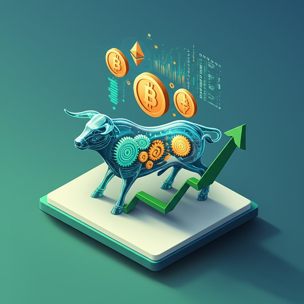 Visual guide to understanding cryptocurrency bull run phases and market cycle stages.