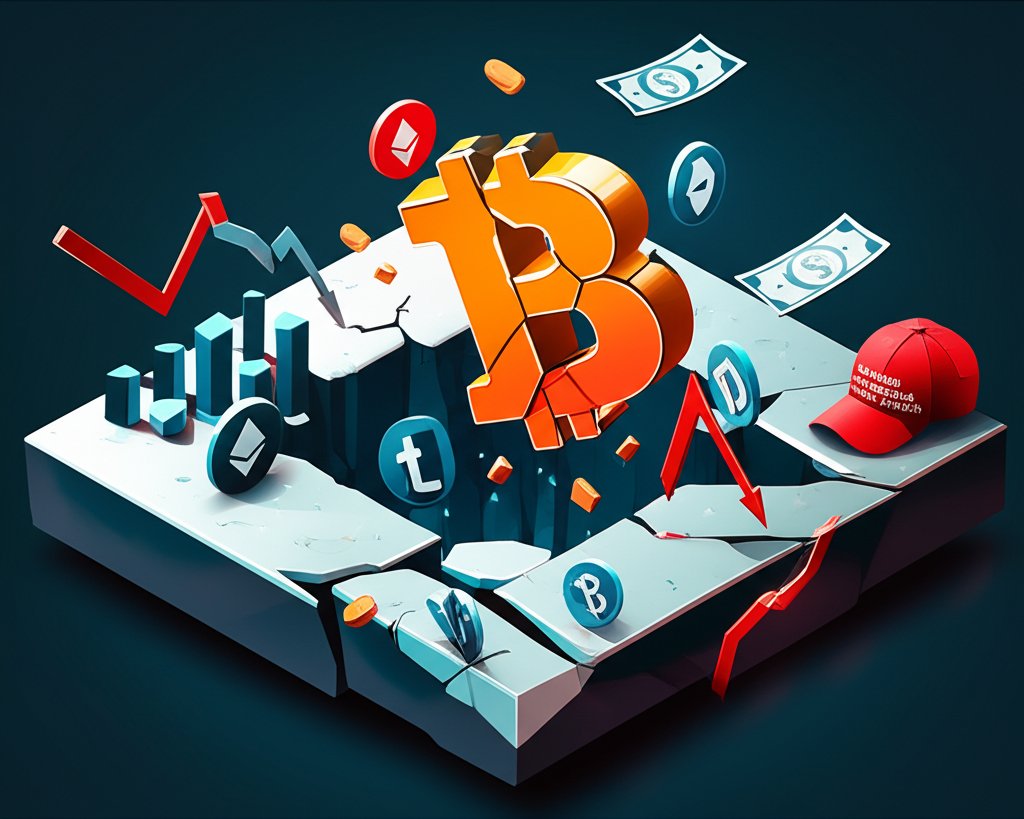 Donald Trump crypto news: tariffs trigger market crash today.