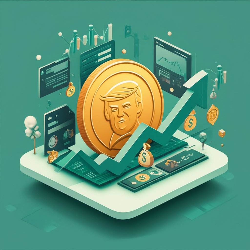 Trump-themed crypto market plunge and recovery after tariff talks.