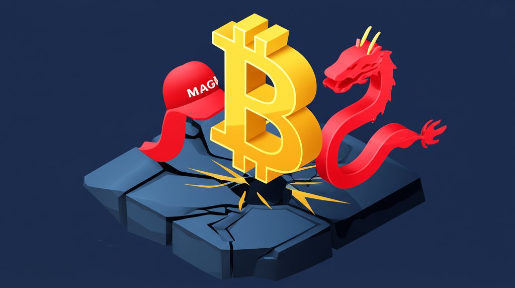 Bitcoin crashing amidst Trump's renewed China trade war fears.