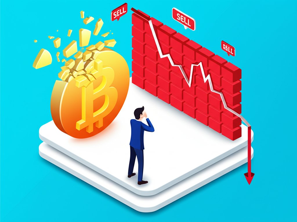 Bitcoin price drop due to tariff threats and investor sell-off.