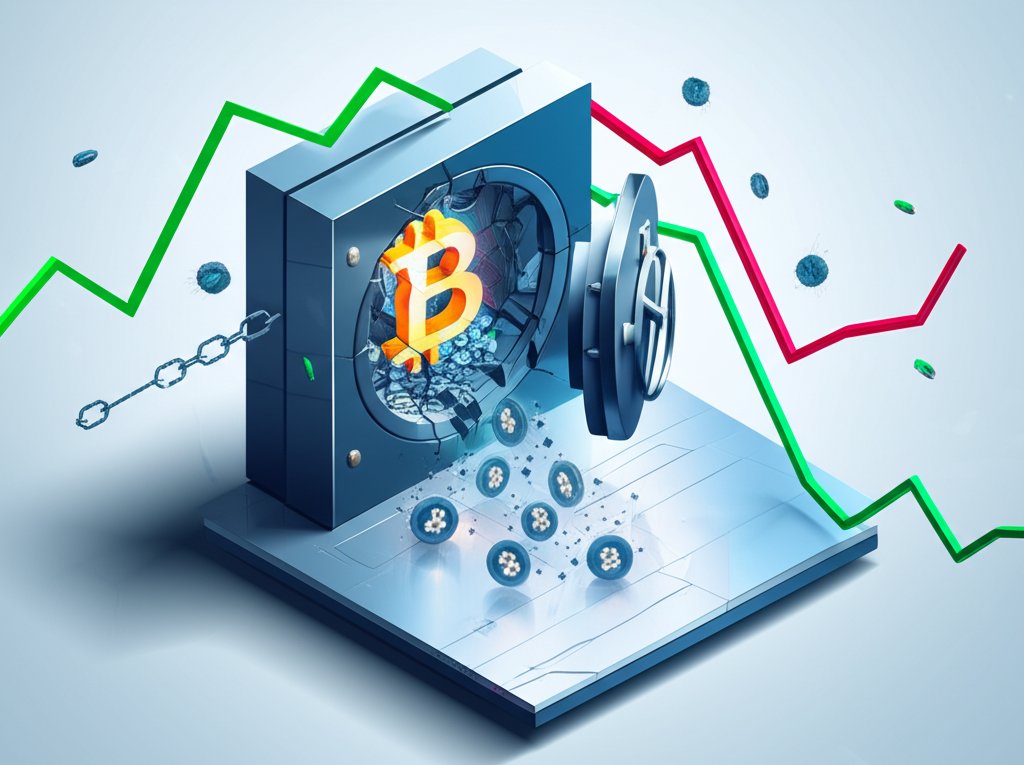 Crypto market crash due to Fed jitters, interest rates, and safe haven demand.